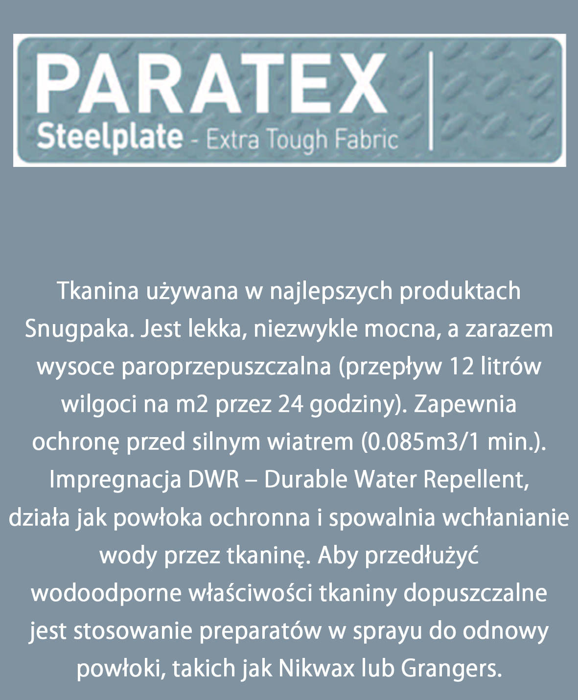 Tkanina zewnętrzna Paratex Steelplate